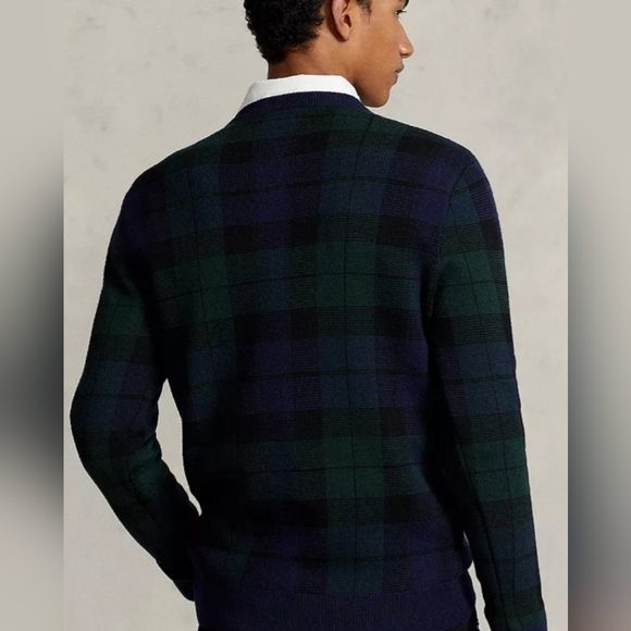 Polo Ralph Lauren Men's Crewneck Sweater - Black and Blue - Picture 2 of 8